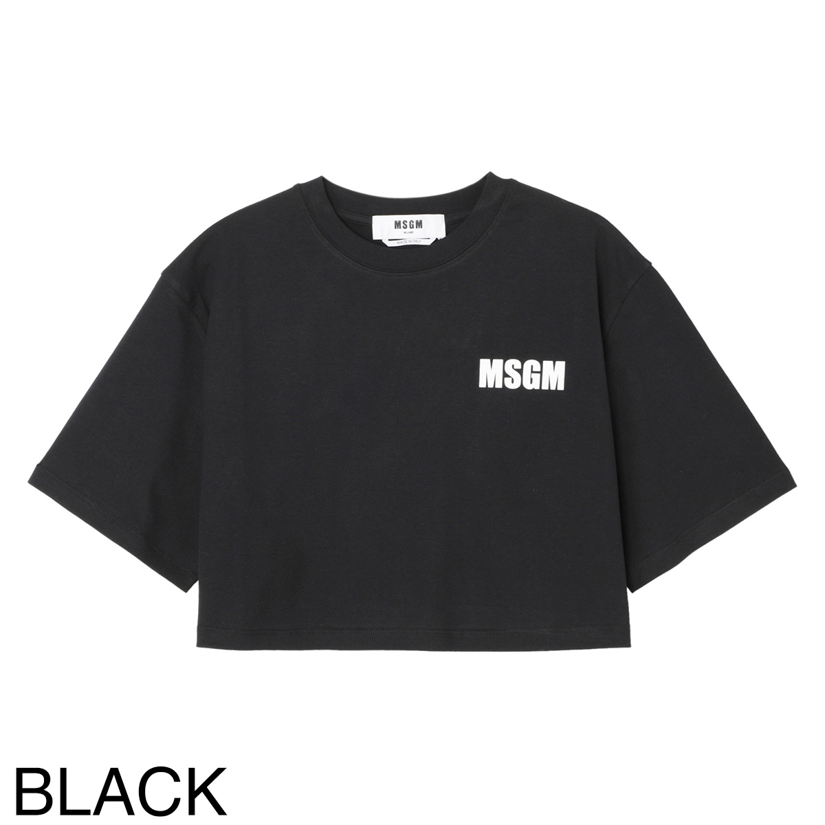 【アウトレット】【ラスト1点】MSGM エムエスジーエム クルーネックTシャツ/クロップドTシャツ レディース