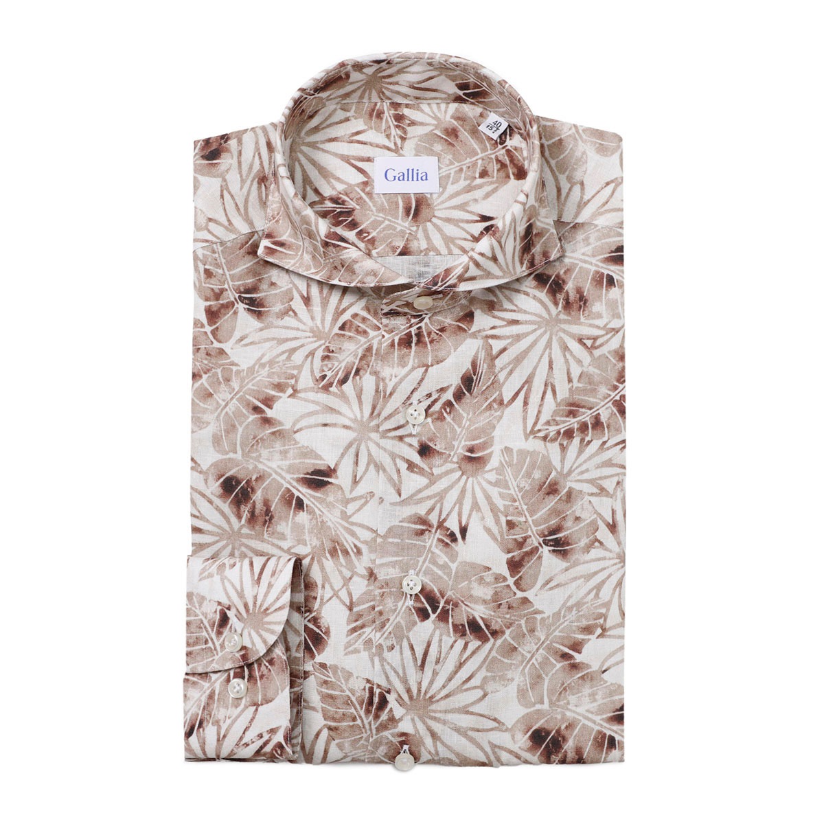 GALLIA ガッリア ホリゾンタルカラーシャツ/総柄シャツ【大きいサイズあり】 メンズ