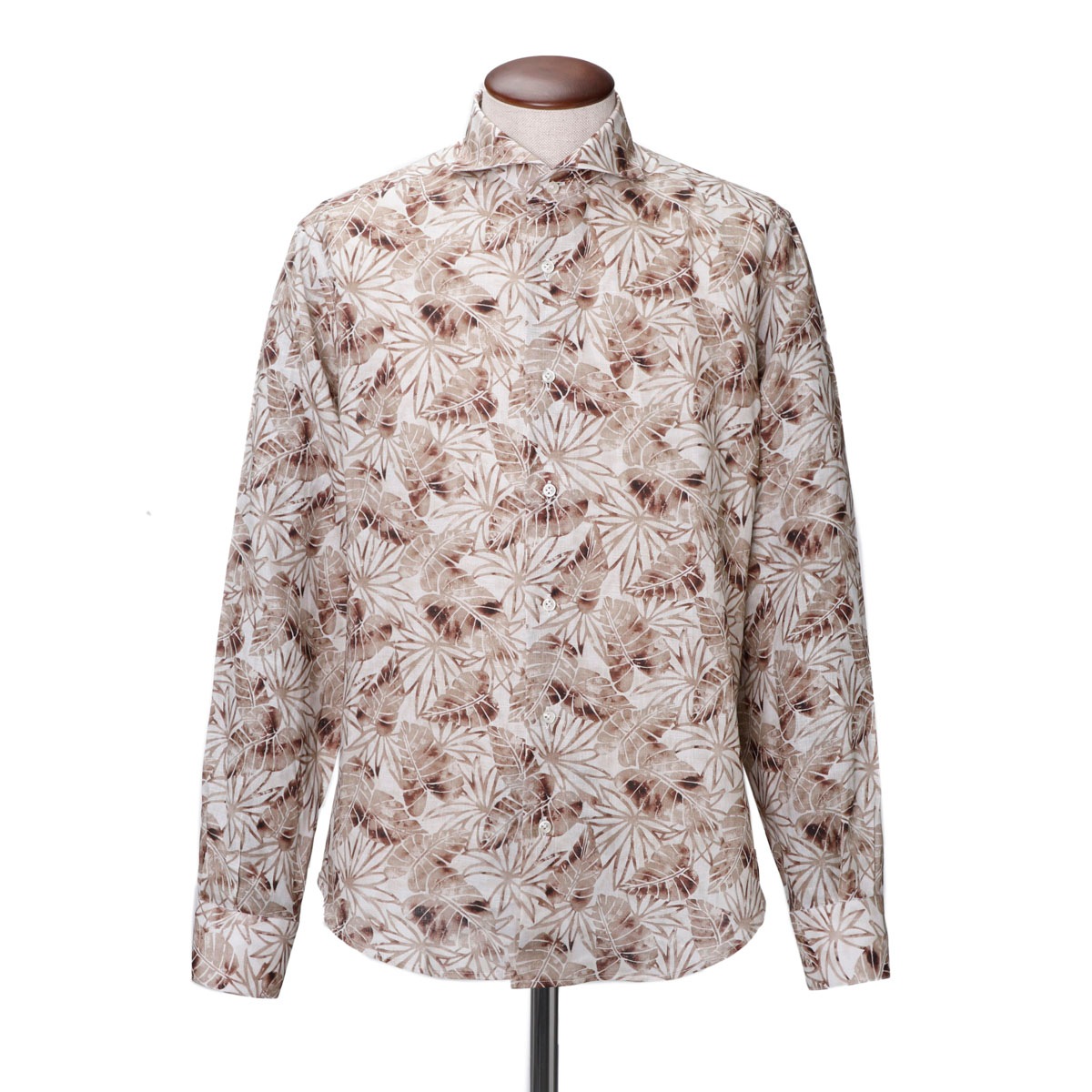 GALLIA ガッリア ホリゾンタルカラーシャツ/総柄シャツ【大きいサイズあり】 メンズ