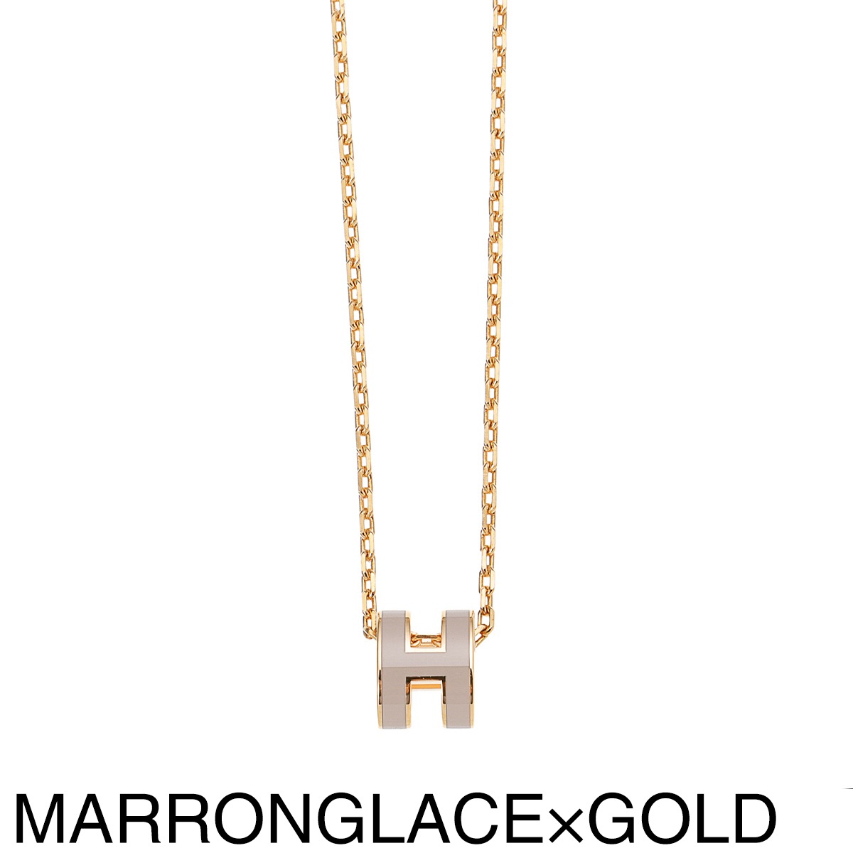 HERMES Pop H mini 白いネックレス HERMES エルメス ネックレス ミニポップアッシュ ミニポップH