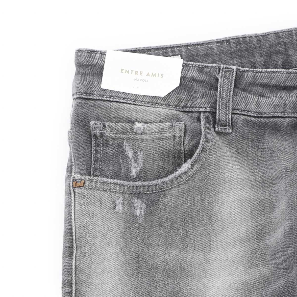 【アウトレット】entre amis アントレアミ ボタンフライジーンズ/5 TK DENIM CORTO【大きいサイズあり】 メンズ