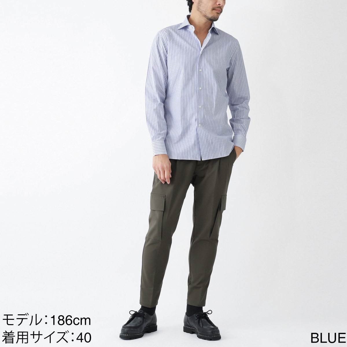 BORRIELLO ボリエッロ ワイドカラーシャツ/セミワイドカラー フレンチ