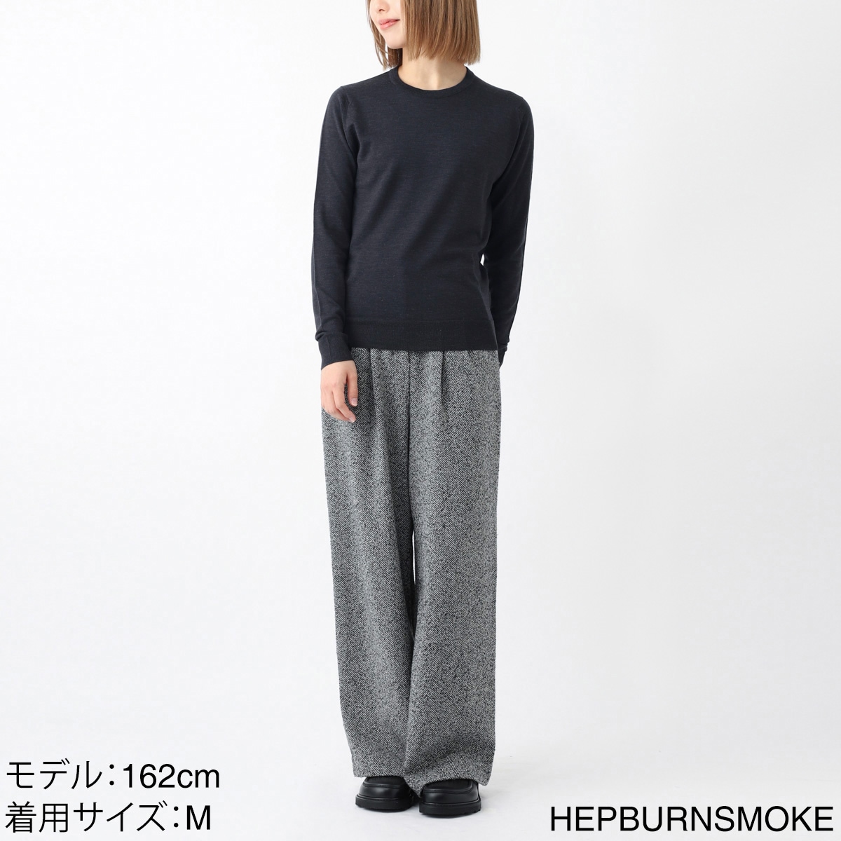 極美品✨ジョンスメドレー 近年タグニット クルーネック ピュアバージンウール M アウトレット】【ラスト1点】JOHN SMEDLEY ジョンスメドレー クルー