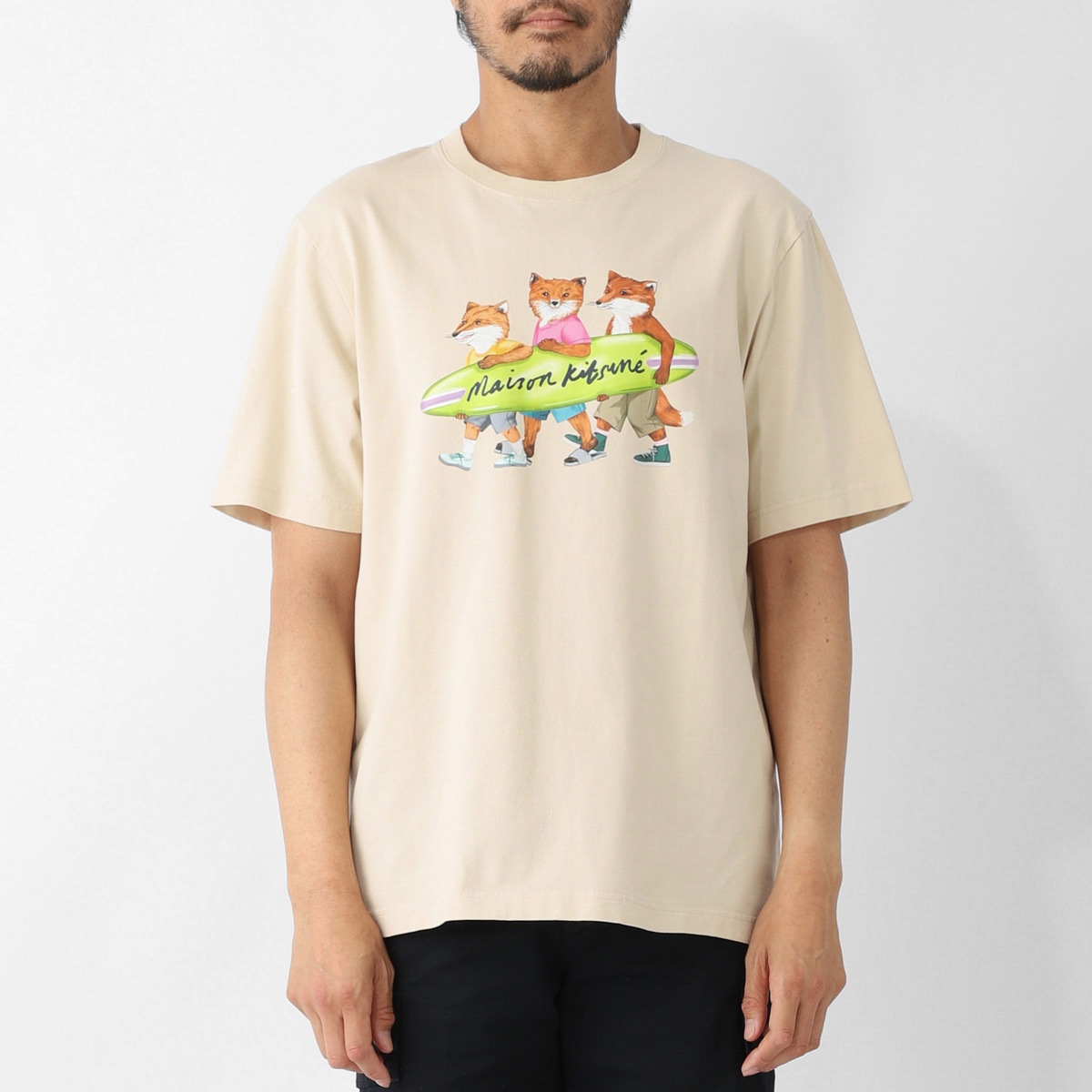 MAISON KITSUNE Tシャツ MM00120KJ0118 MAISON KITSUNE メゾンキツネ クルーネックTシャツ/SURFING