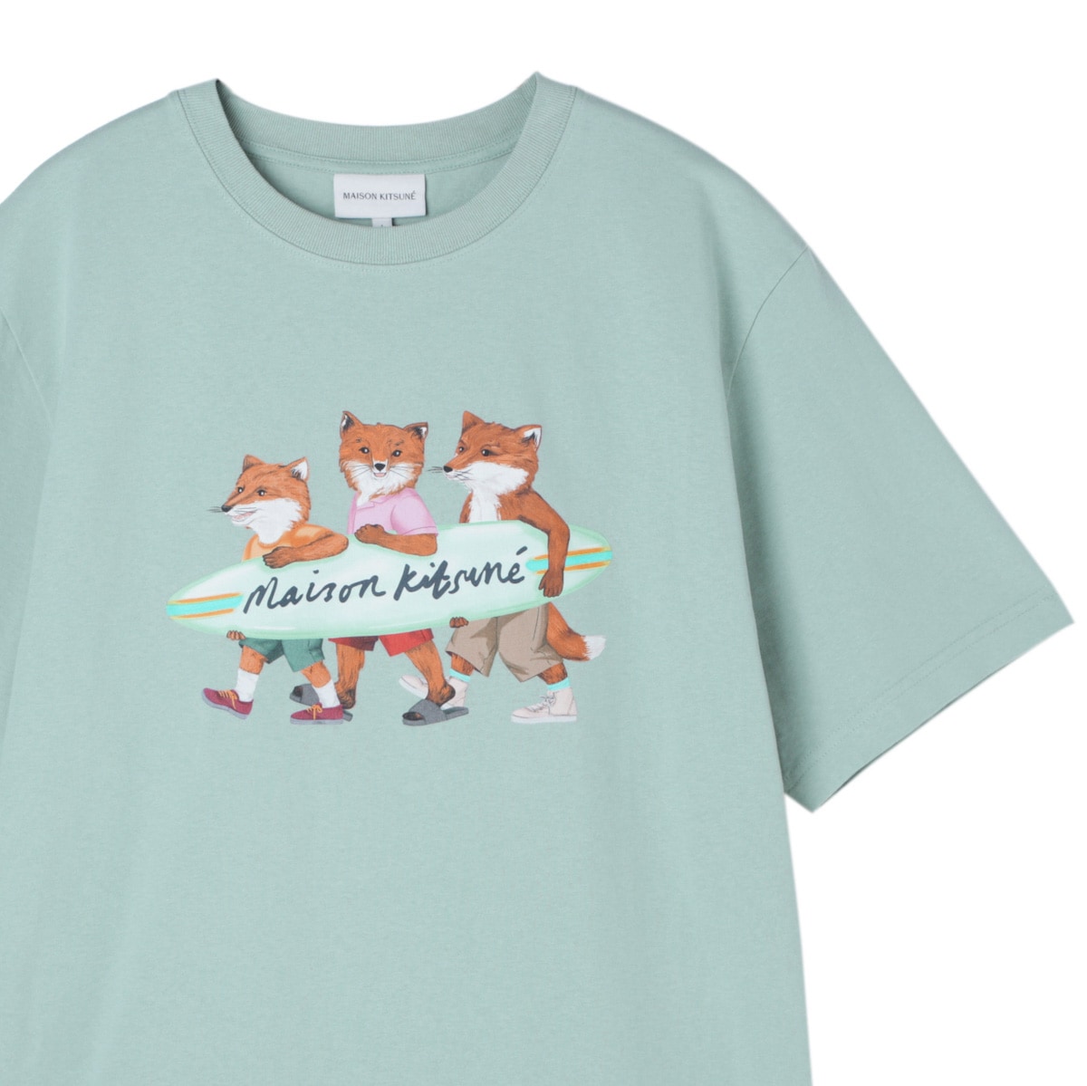 MAISON KITSUNE クルーネックTシャツ mm00120kj0118 MAISON KITSUNE メゾンキツネ クルーネックTシャツ/SURFING