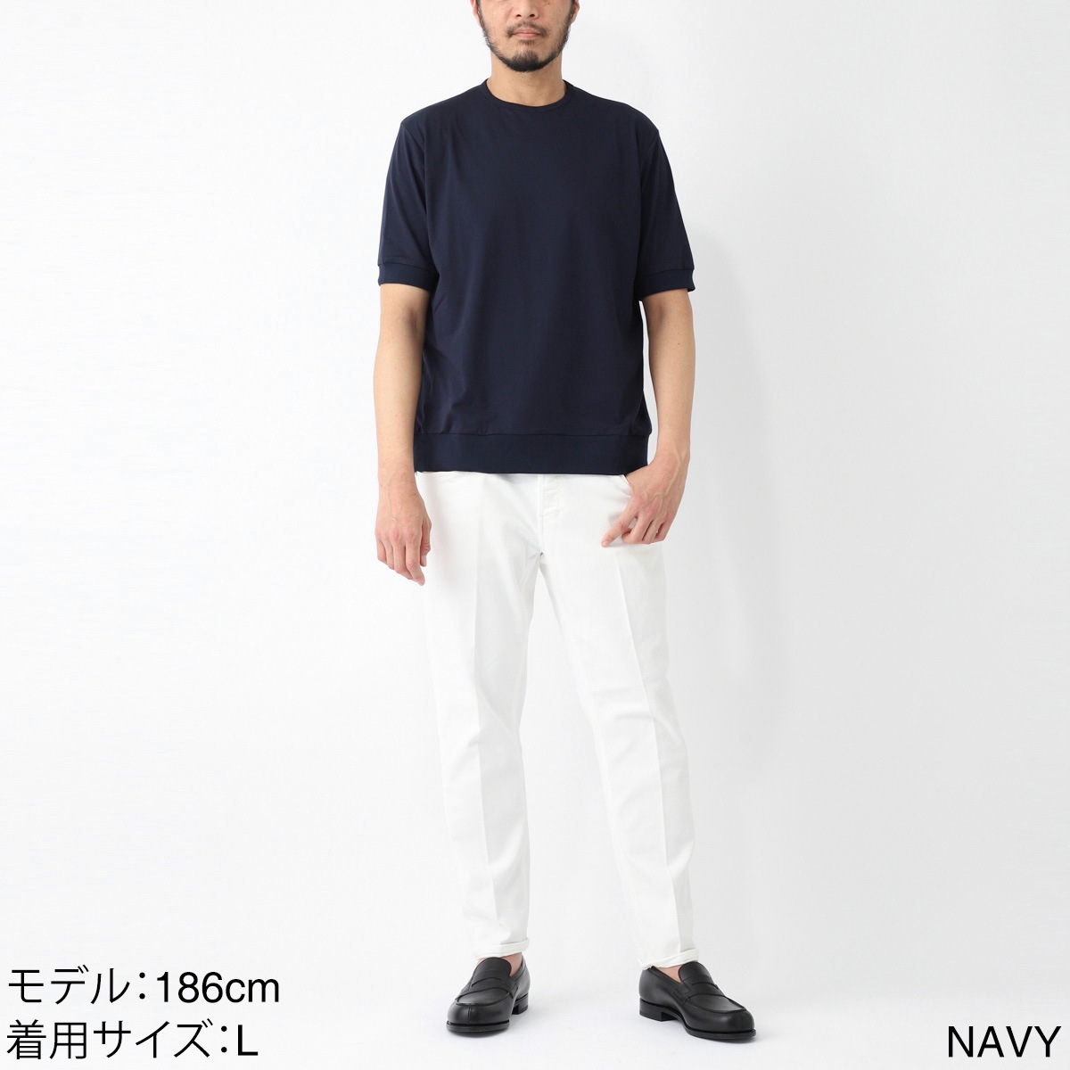 【アウトレット】『ネコポス対応(1点まで)』【訳あり】 GIAB'S ARCHIVIO ジャブス アルキヴィオ クルーネックTシャツ/GRT S【返品交換不可】 メンズ