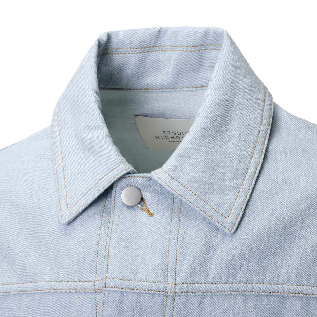 STUDIO NICHOLSON ライトブルー デニムジャケット L STUDIO NICHOLSON (スタジオニコルソン) LAZAR DENIM JACKET