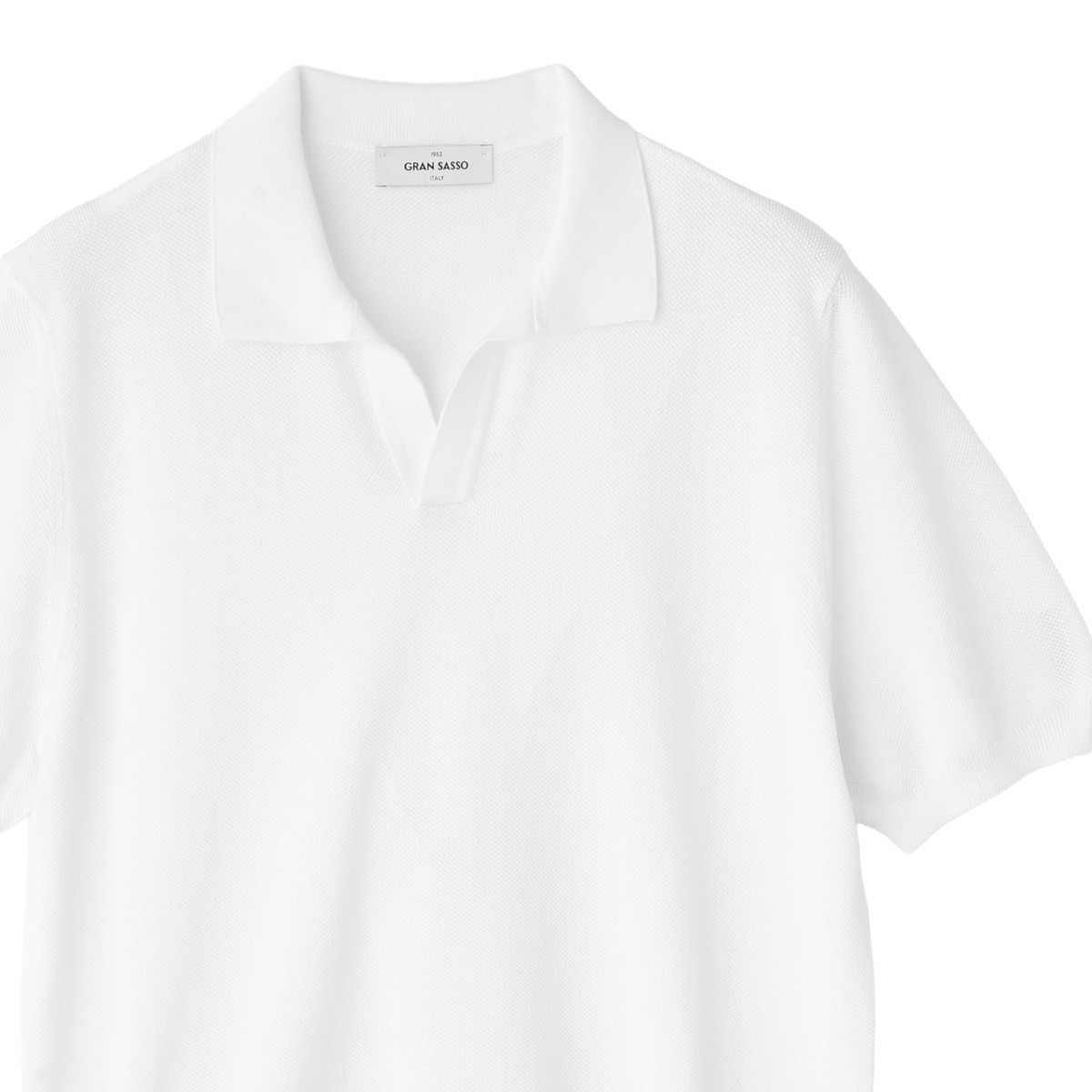 Gran Sasso グランサッソ ニットポロシャツ/スキッパーポロシャツ/SKIPPER M/M FRESH COTTON フレッシュコットン【大きいサイズあり】 メンズ