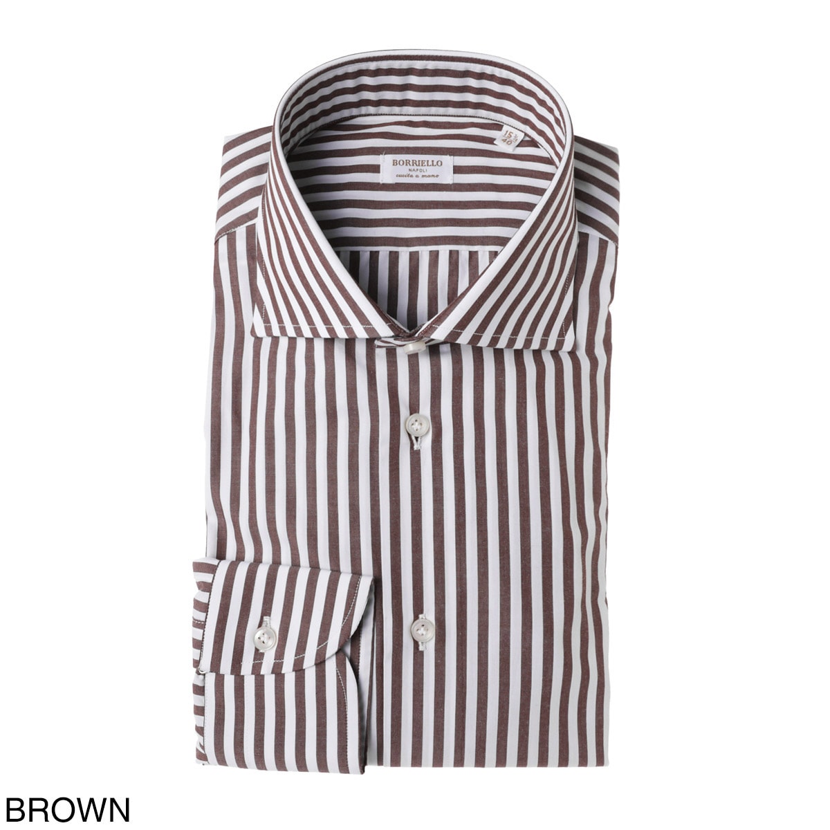 BORRIELLO ボリエッロ ワイドカラーシャツ/セミワイドカラー フレンチ