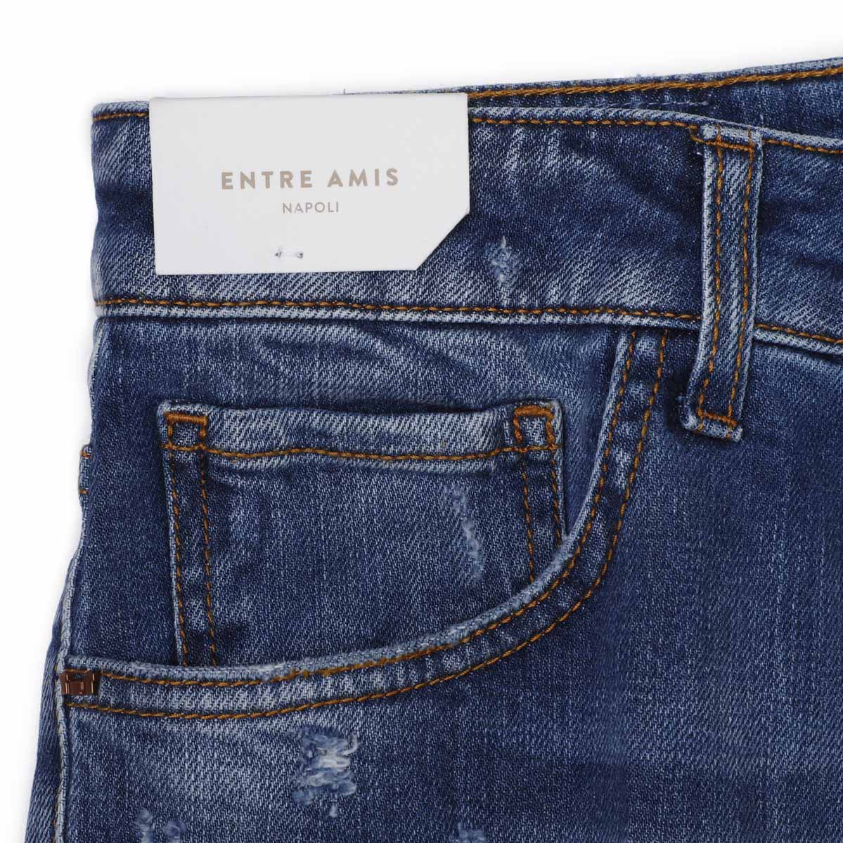 【アウトレット】【ラスト1点】entre amis アントレアミ ボタンフライジーンズ/5 TK DENIM CORTO【大きいサイズあり】 メンズ