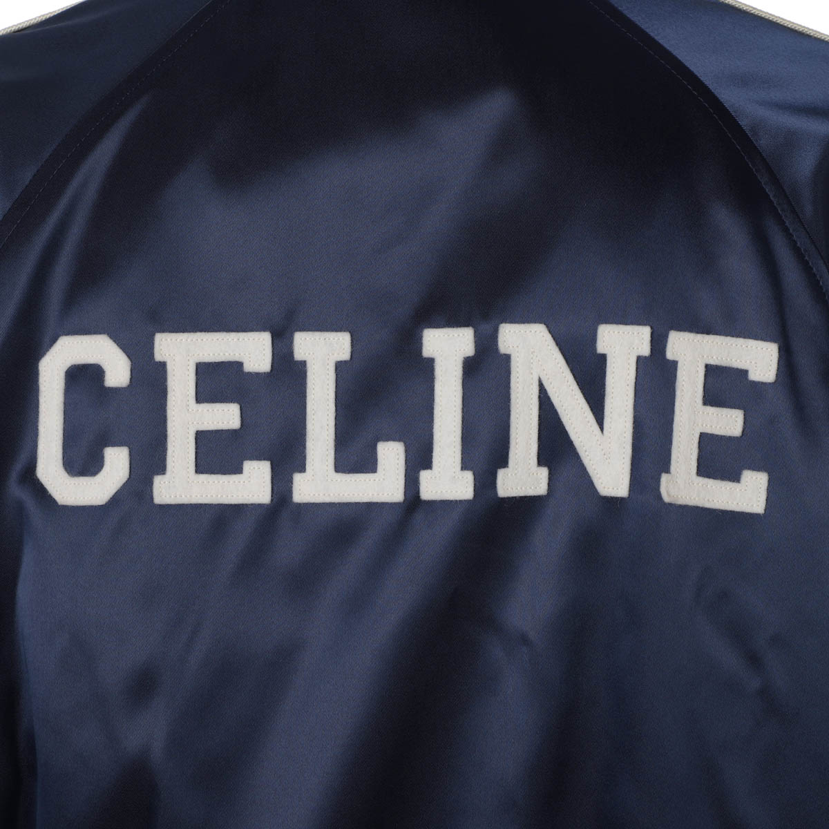 セリーヌ CELINE Cロゴ バーシティ ジャケット ブルー コットン L セリーヌ CELINE Cロゴ バーシティ ジャケット ブルー コットン L