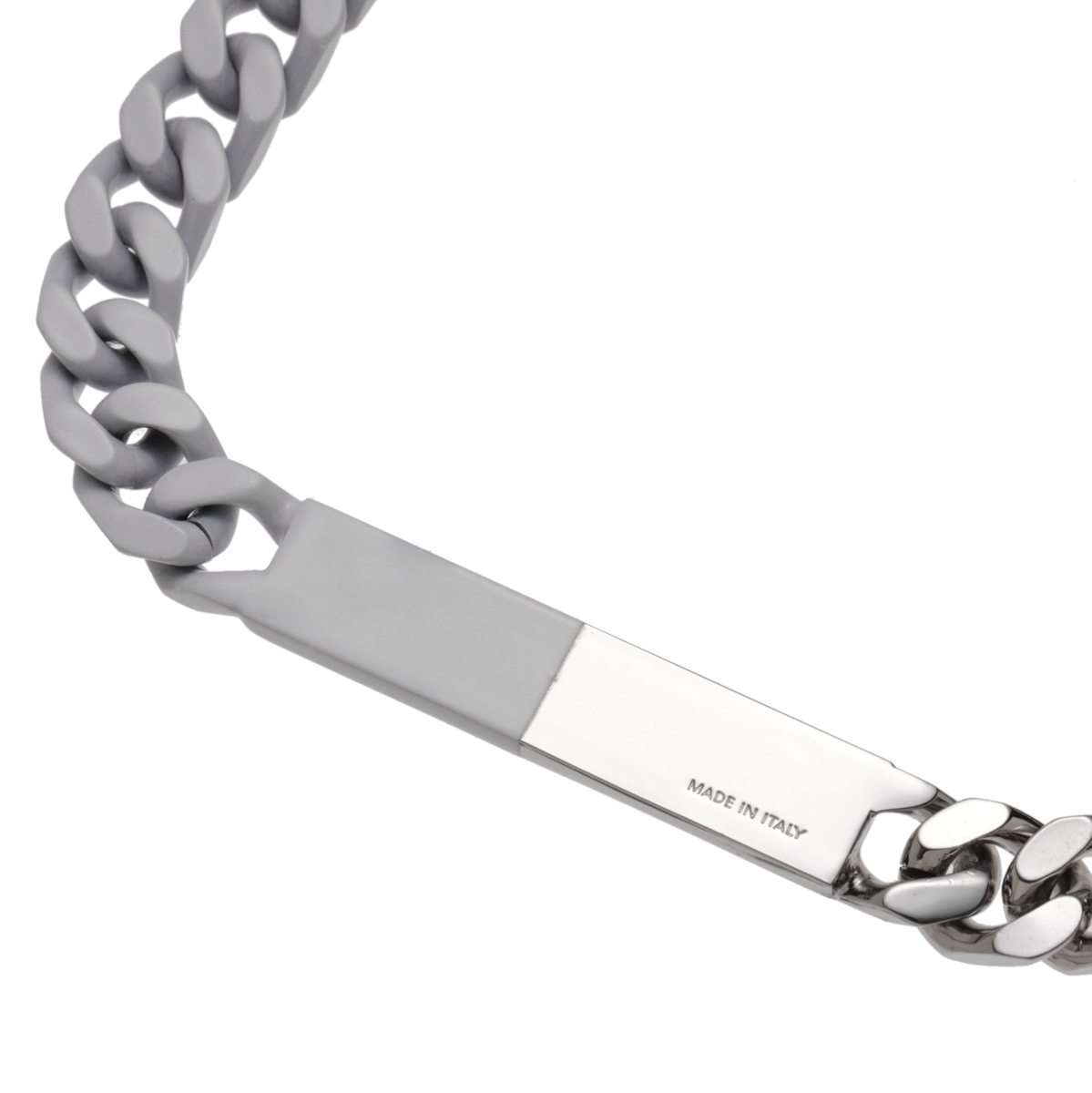 【アウトレット】【ラスト1点】【訳あり】 MM6 Maison Margiela エムエム 6 メゾンマルジェラ ネックレス/MINIMAL LOGO ID TAG CURB NECKLACE【返品交換不可】 レディース