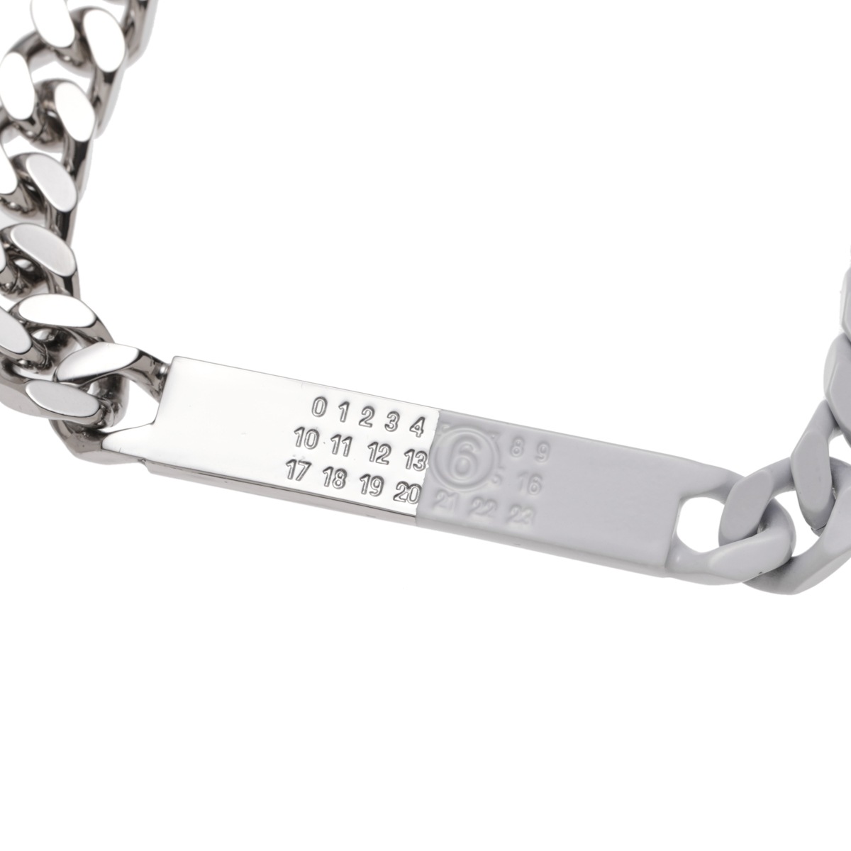 【アウトレット】【ラスト1点】【訳あり】 MM6 Maison Margiela エムエム 6 メゾンマルジェラ ネックレス/MINIMAL LOGO ID TAG CURB NECKLACE【返品交換不可】 レディース