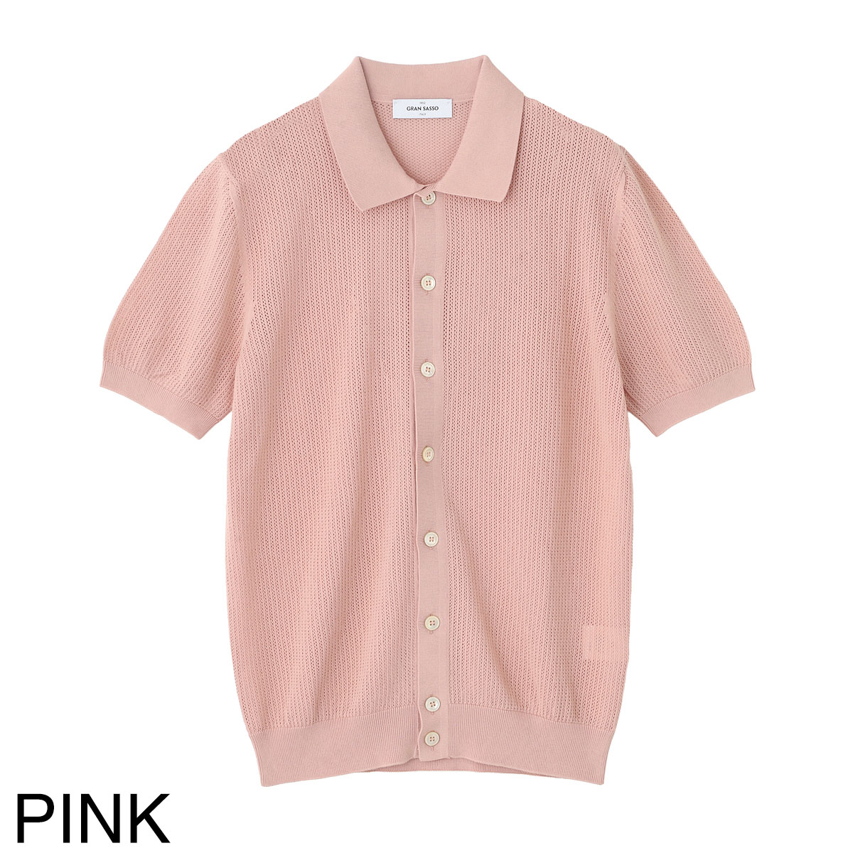 Gran Sasso グランサッソ 半袖ニットシャツ/FRESH COTTON SHORT SLEEVE KNIT SHIRT フレッシュコットン【大きいサイズあり】 メンズ