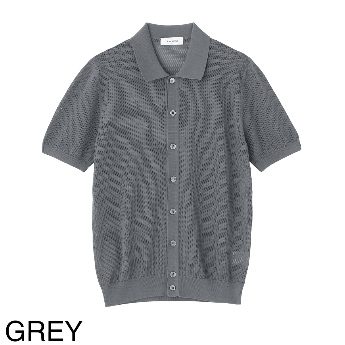 Gran Sasso グランサッソ 半袖ニットシャツ/FRESH COTTON SHORT SLEEVE KNIT SHIRT フレッシュコットン【大きいサイズあり】 メンズ