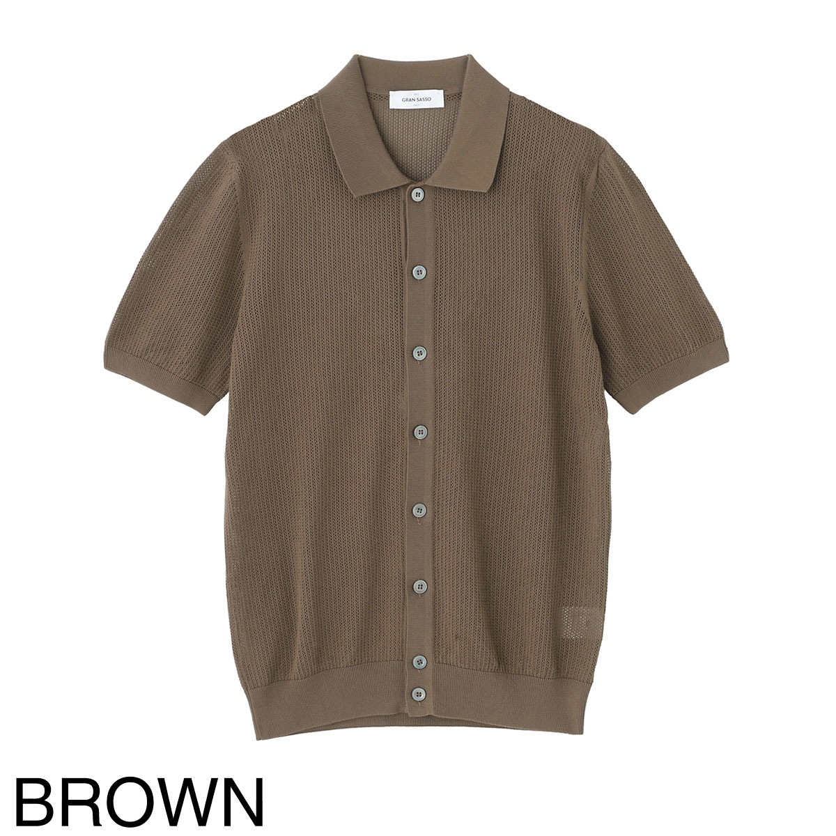 Gran Sasso グランサッソ 半袖ニットシャツ/FRESH COTTON SHORT SLEEVE KNIT SHIRT フレッシュコットン【大きいサイズあり】 メンズ