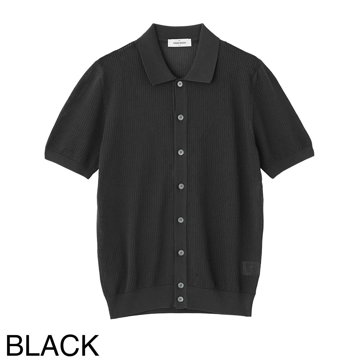 Gran Sasso グランサッソ 半袖ニットシャツ/FRESH COTTON SHORT SLEEVE KNIT SHIRT フレッシュコットン【大きいサイズあり】 メンズ