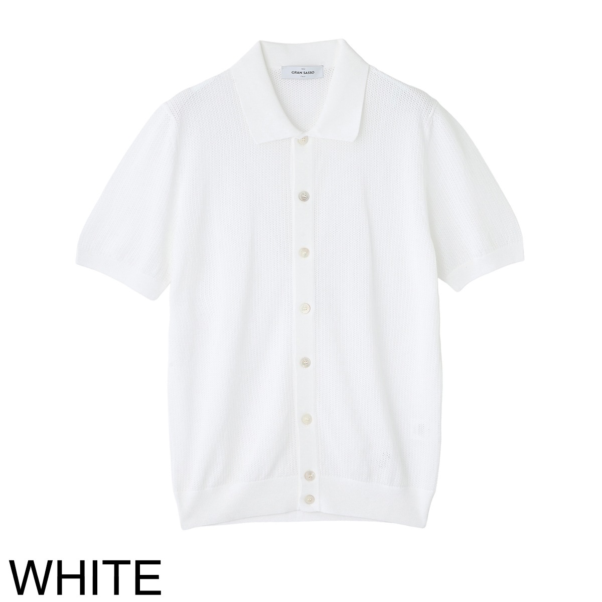 Gran Sasso グランサッソ 半袖ニットシャツ/FRESH COTTON SHORT SLEEVE KNIT SHIRT フレッシュコットン【大きいサイズあり】 メンズ