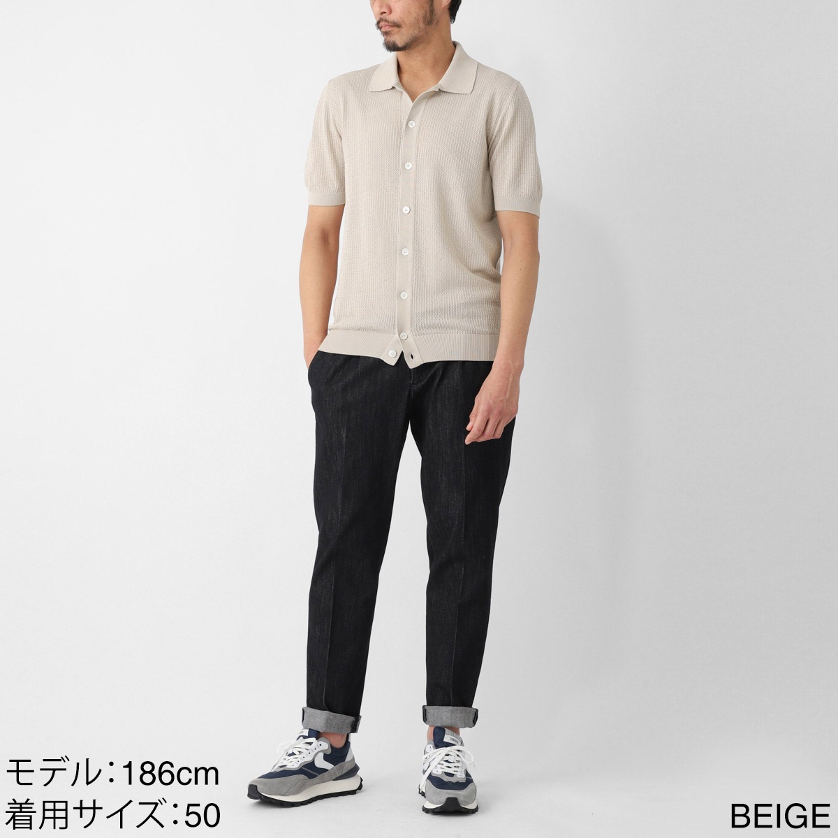 Gran Sasso グランサッソ 半袖ニットシャツ/FRESH COTTON SHORT SLEEVE KNIT SHIRT フレッシュコットン【大きいサイズあり】 メンズ