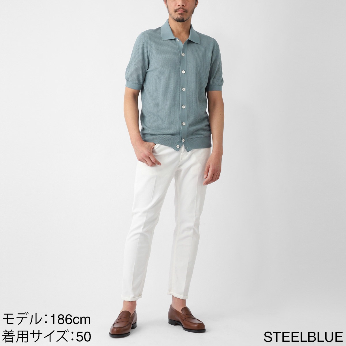 Gran Sasso グランサッソ 半袖ニットシャツ/FRESH COTTON SHORT SLEEVE KNIT SHIRT フレッシュコットン【大きいサイズあり】 メンズ