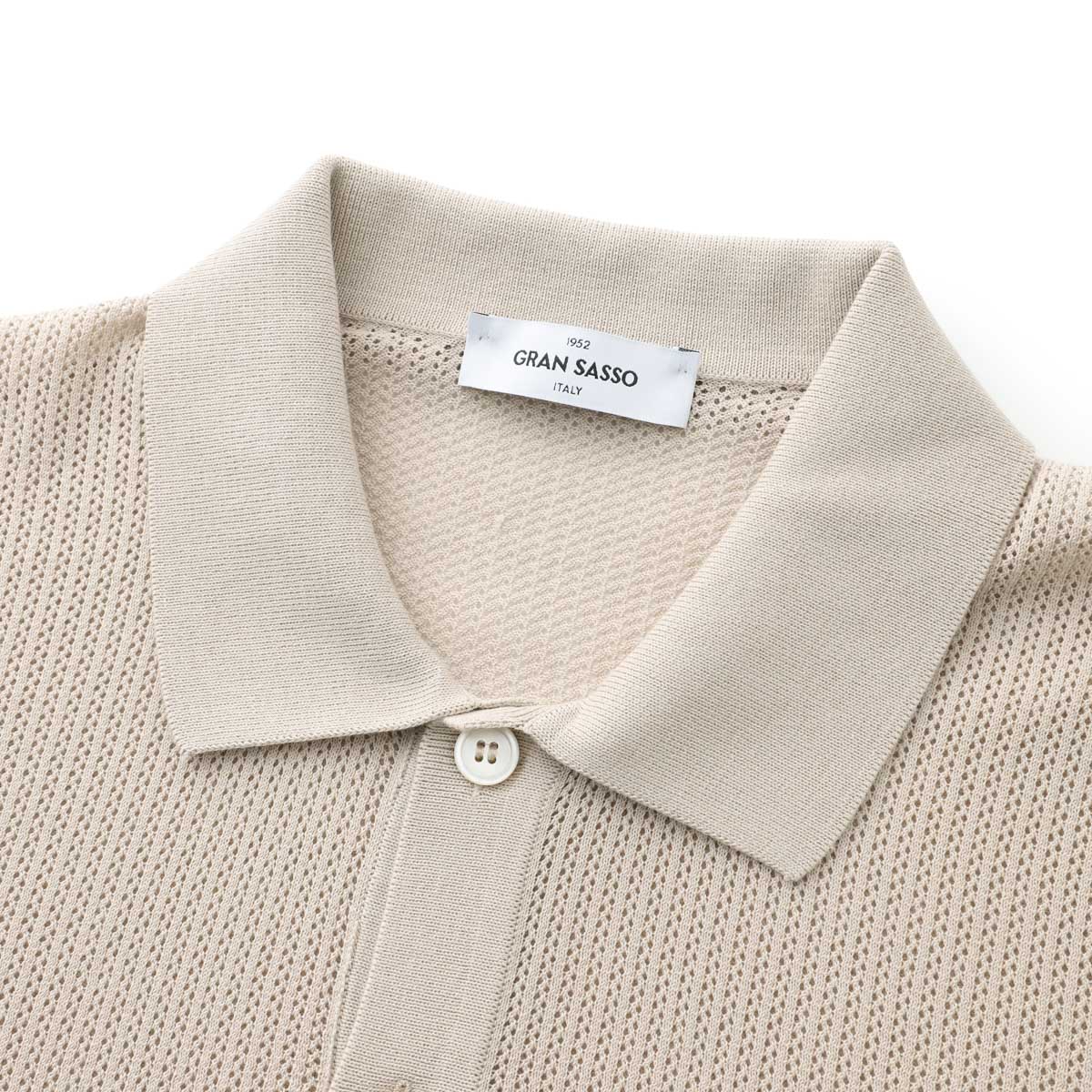 Gran Sasso グランサッソ 半袖ニットシャツ/FRESH COTTON SHORT SLEEVE KNIT SHIRT フレッシュコットン【大きいサイズあり】 メンズ