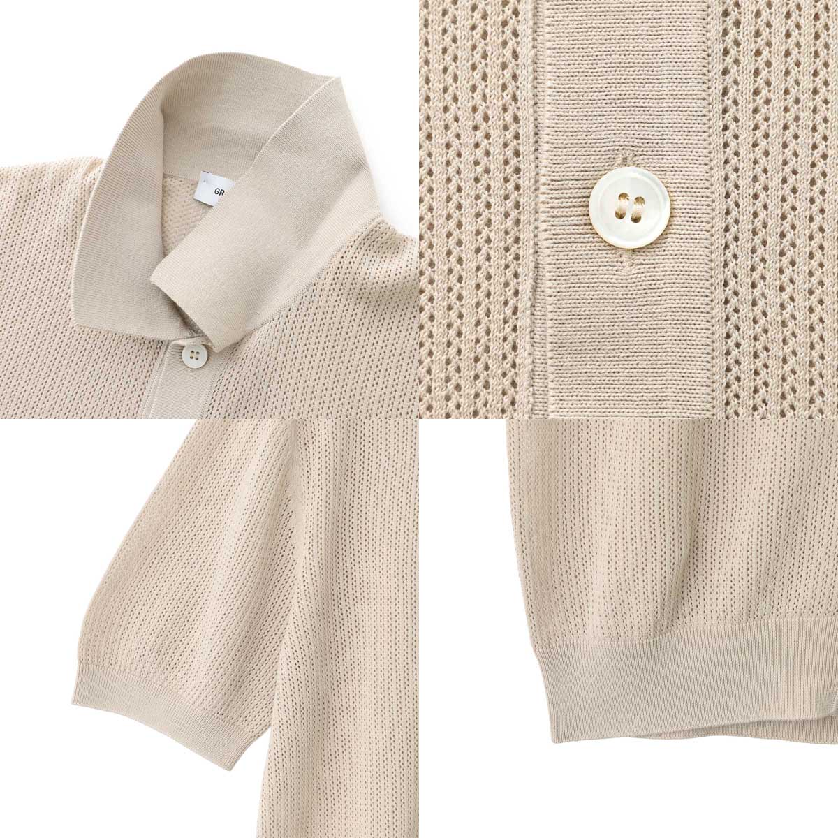 Gran Sasso グランサッソ 半袖ニットシャツ/FRESH COTTON SHORT SLEEVE KNIT SHIRT フレッシュコットン【大きいサイズあり】 メンズ