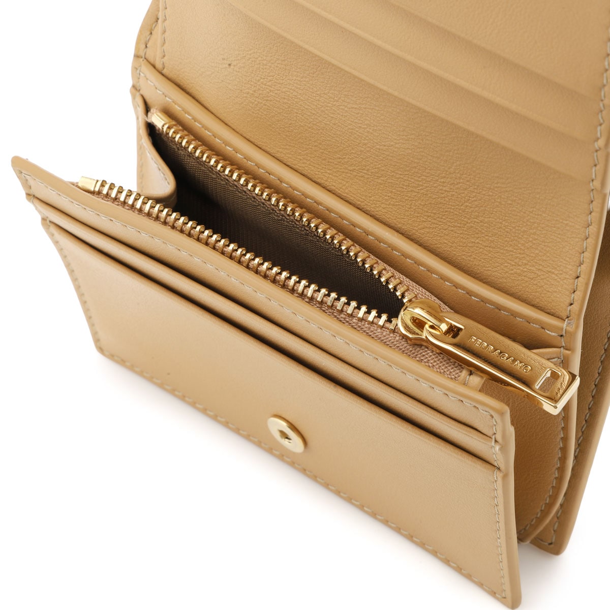 FERRAGAMO フェラガモ 2つ折り財布 小銭入れ付き/HUG BICOLOR