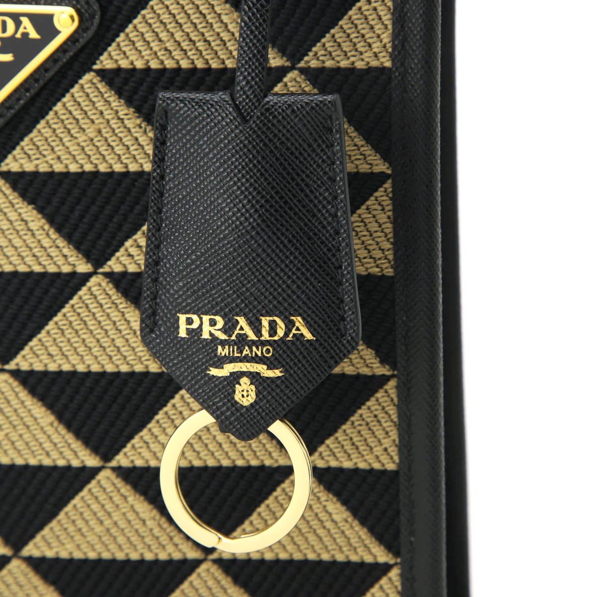 プラダ TRIANGOLO ジャカード サフィアーノレザー 2way バッグ