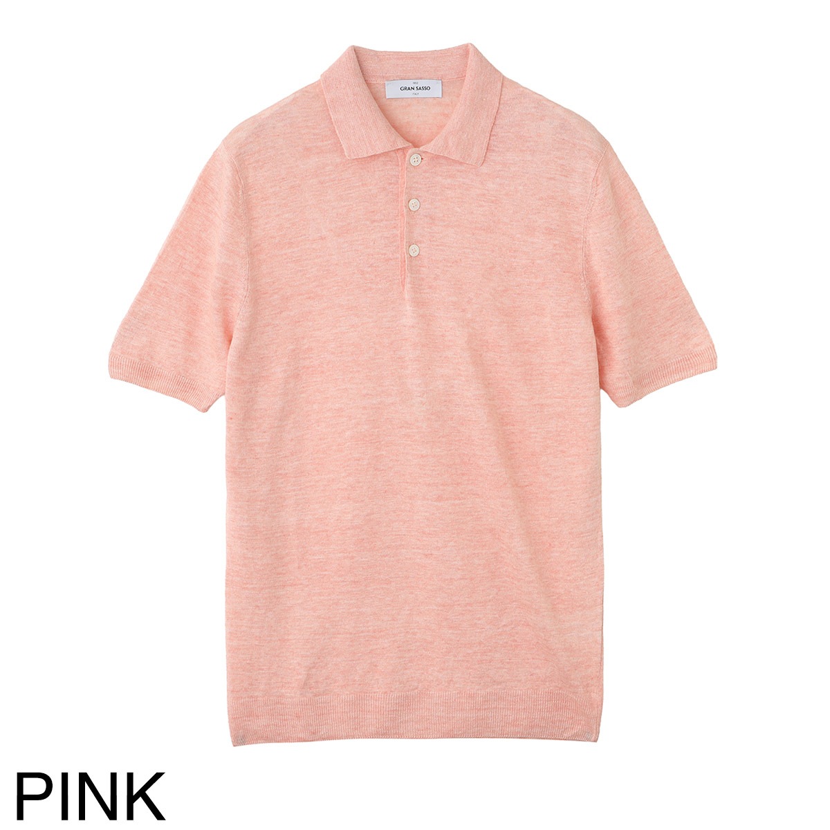 Gran Sasso グランサッソ ニットリネンポロシャツ/KNITTED LINEN POLO【大きいサイズあり】 メンズ