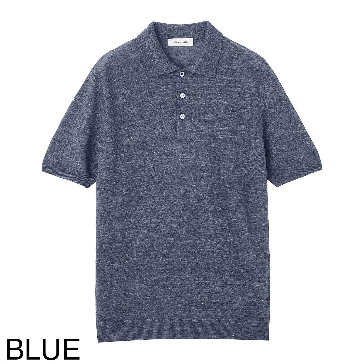 Gran Sasso グランサッソ ニットリネンポロシャツ/KNITTED LINEN POLO【大きいサイズあり】 メンズ