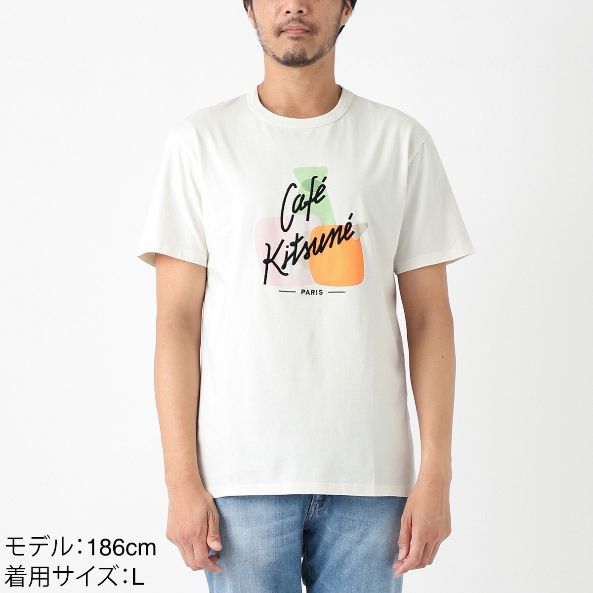 【決算SALE】MAISON KITSUNE メゾンキツネ クルーネックTシャツ/PASTEL COMPOSITION CLASSIC TEE-SHIRT