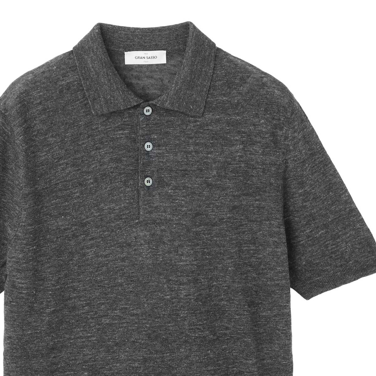 Gran Sasso グランサッソ ニットリネンポロシャツ/KNITTED LINEN POLO【大きいサイズあり】 メンズ