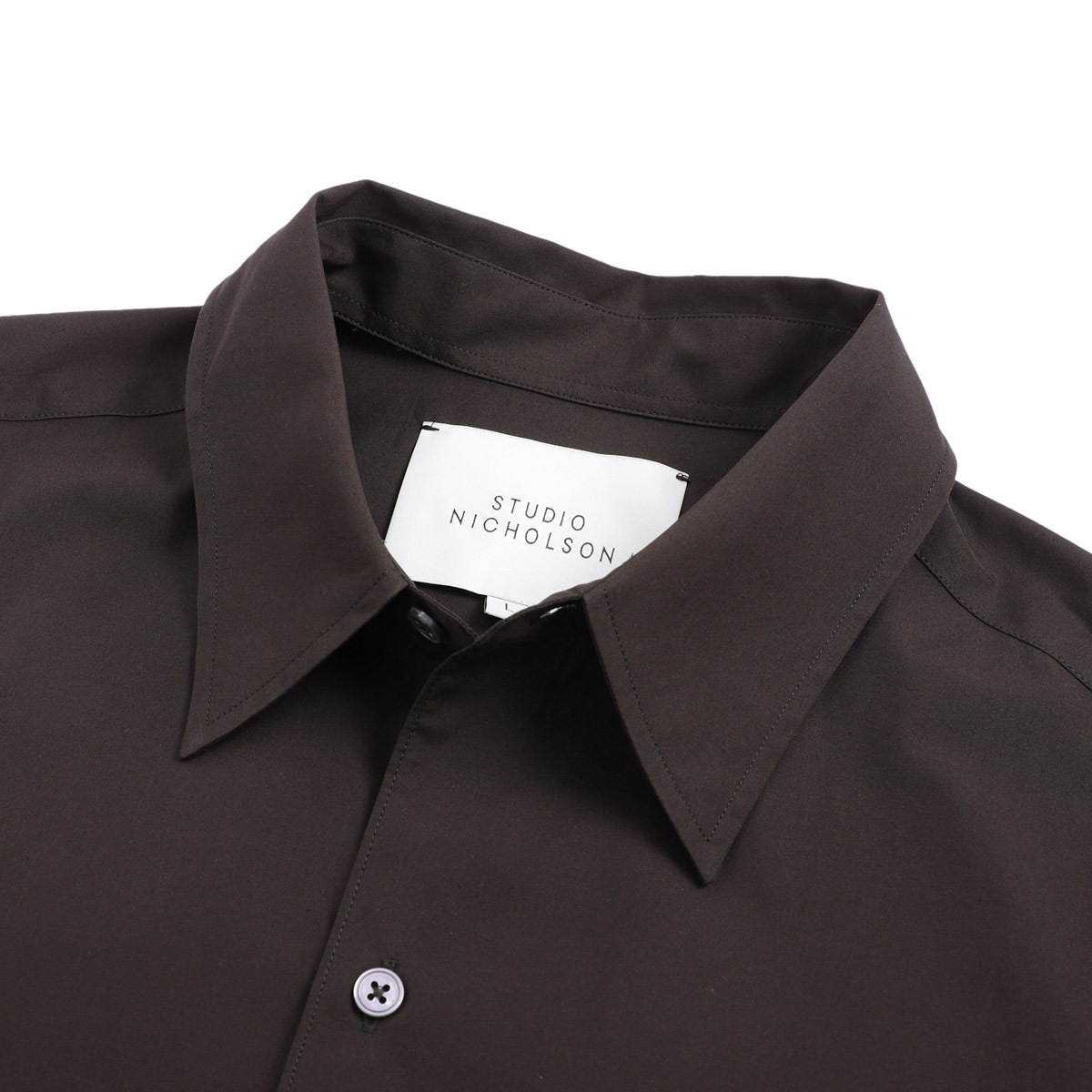 STUDIO NICHOLSON ブラック 半袖シャツ サイズ0 STUDIO NICHOLSON ブラック 半袖シャツ サイズ0