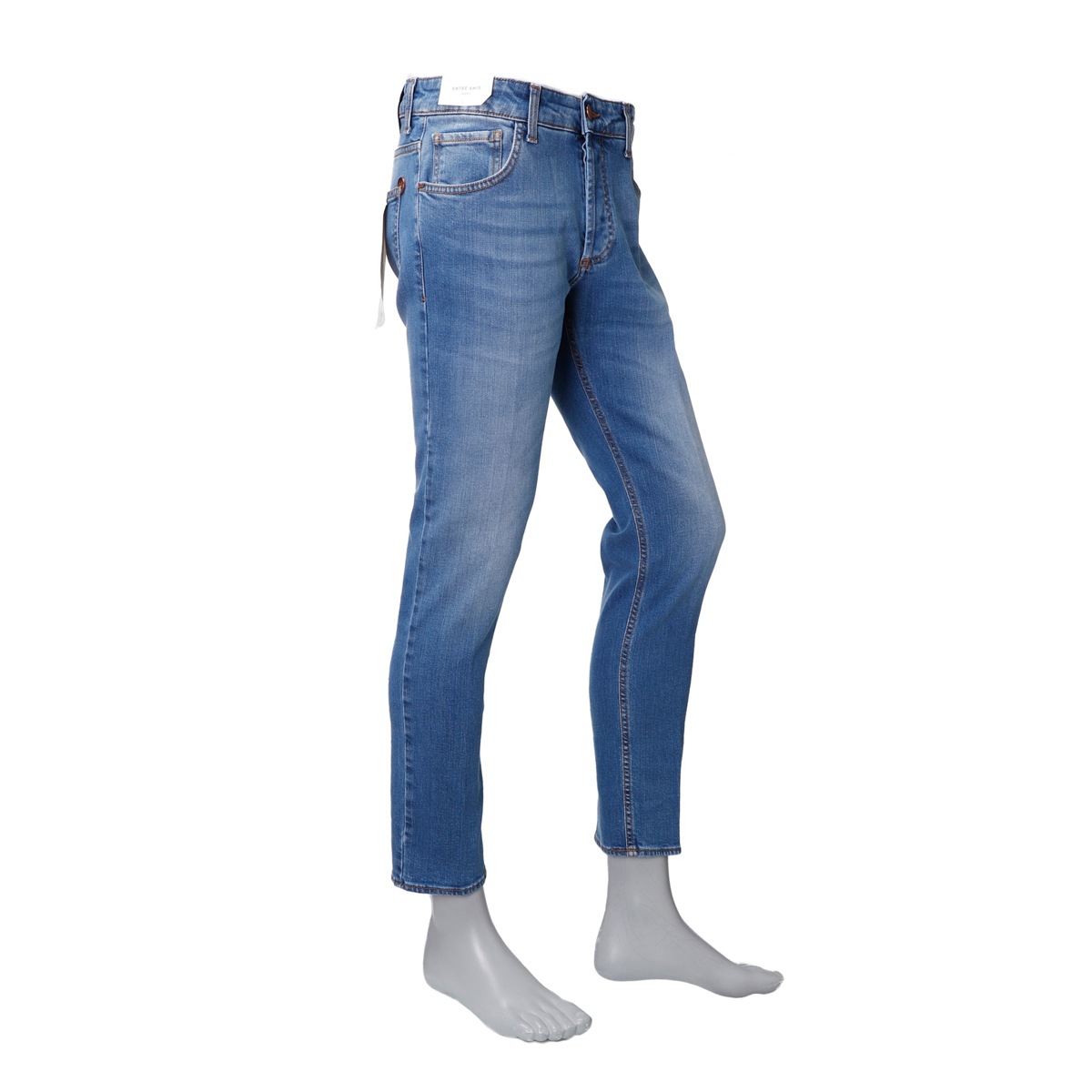 【アウトレット】entre amis アントレアミ ボタンフライジーンズ/5 TK DENIM CORTO【大きいサイズあり】 メンズ