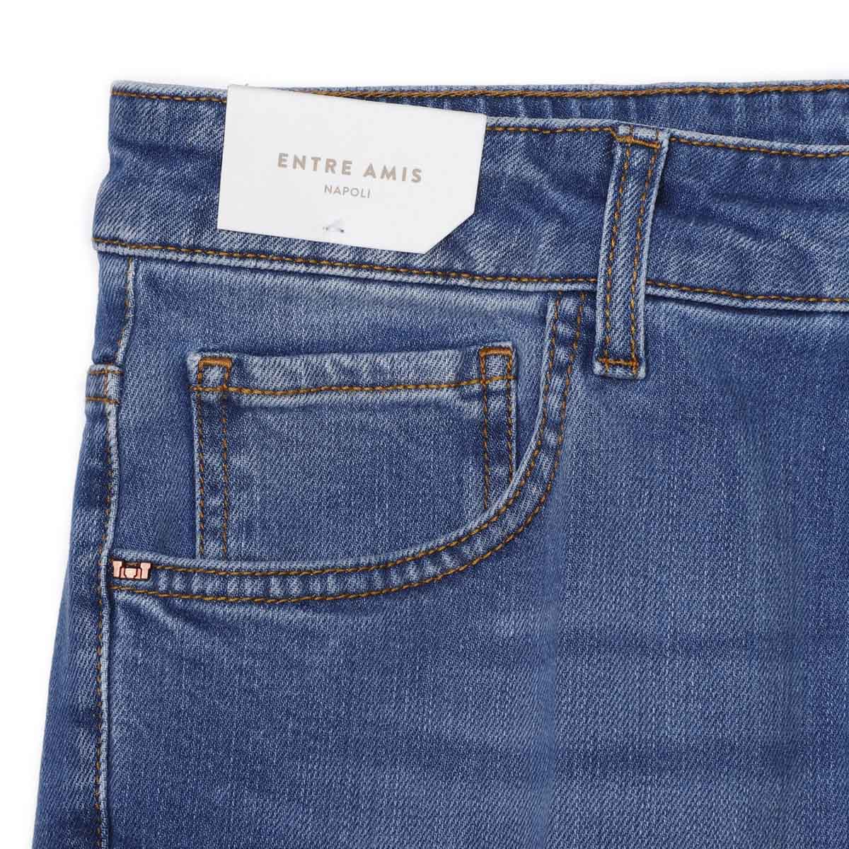 【アウトレット】entre amis アントレアミ ボタンフライジーンズ/5 TK DENIM CORTO【大きいサイズあり】 メンズ