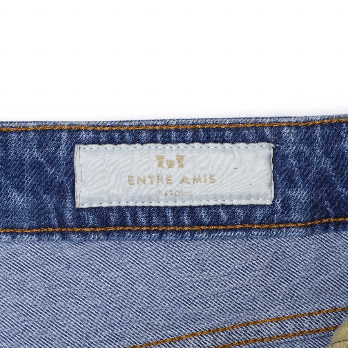 【アウトレット】entre amis アントレアミ ボタンフライジーンズ/5 TK DENIM CORTO【大きいサイズあり】 メンズ