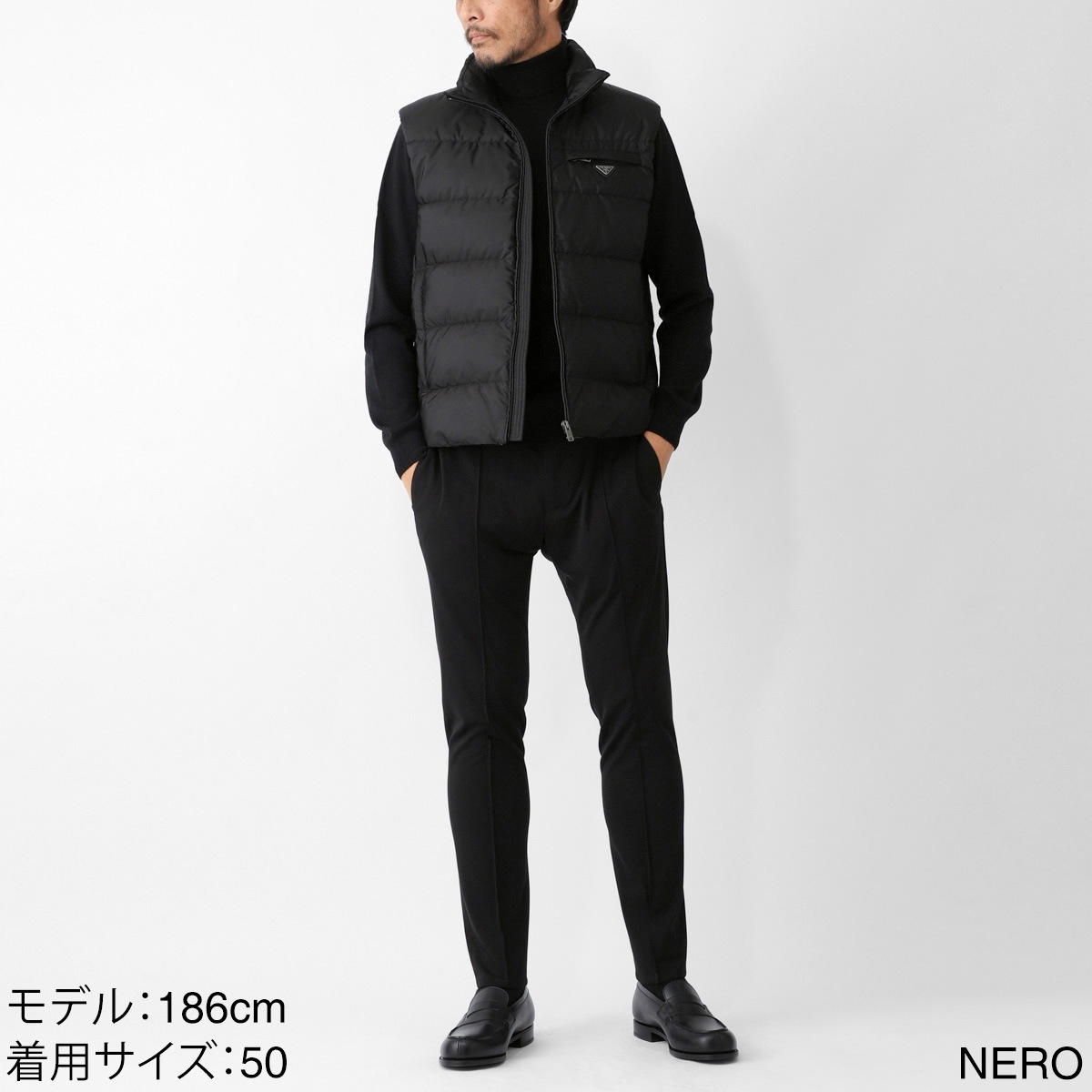 プラダベスト プラダスポーツ ダウンベスト Nylon Zip VEST メンズ SIZE 46 PRADA