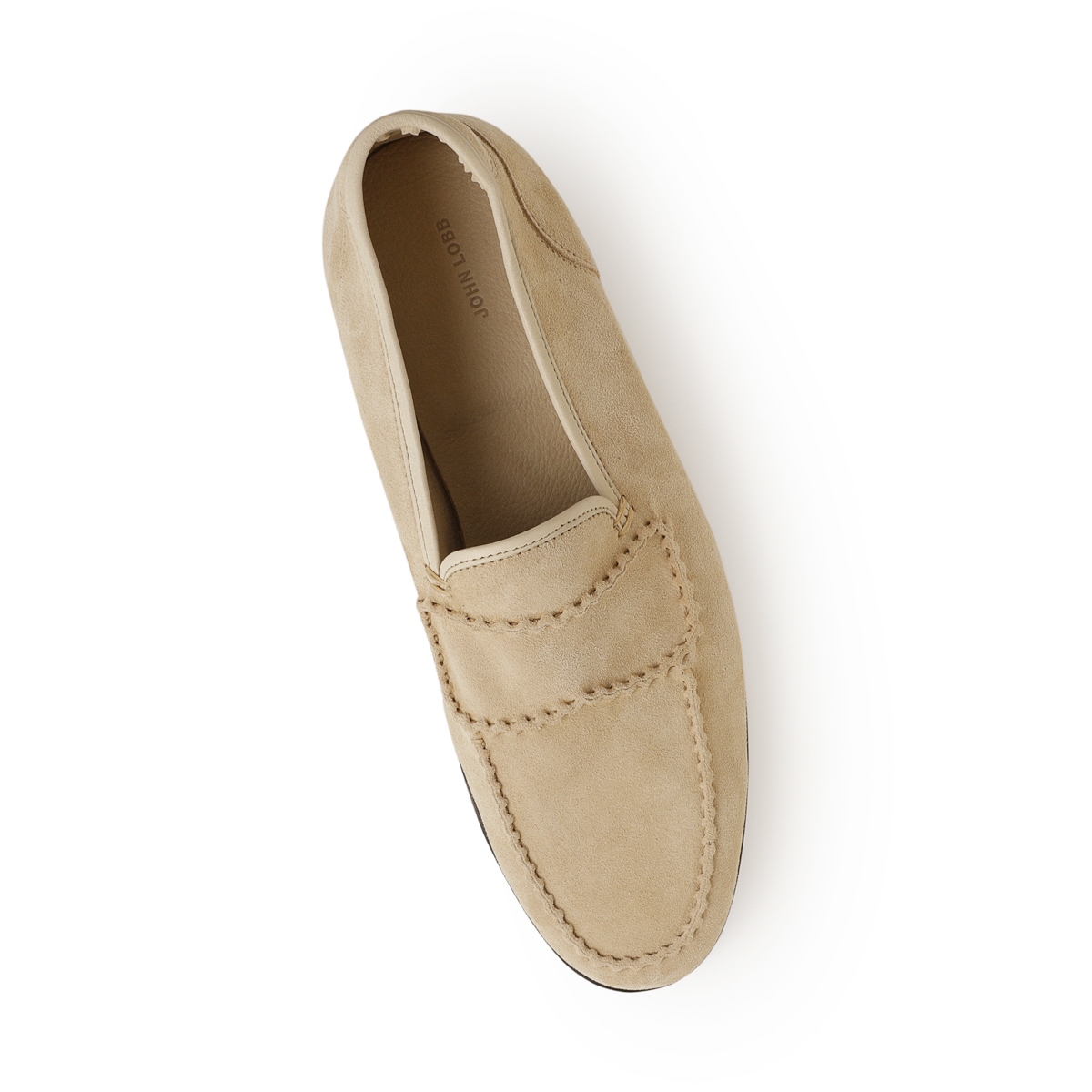 雑誌掲載　JOHN LOBB Bath スエード　ローファー　7 グレージュ 雑誌掲載JOHN LOBB Bath スエードローファー7 グレージュ