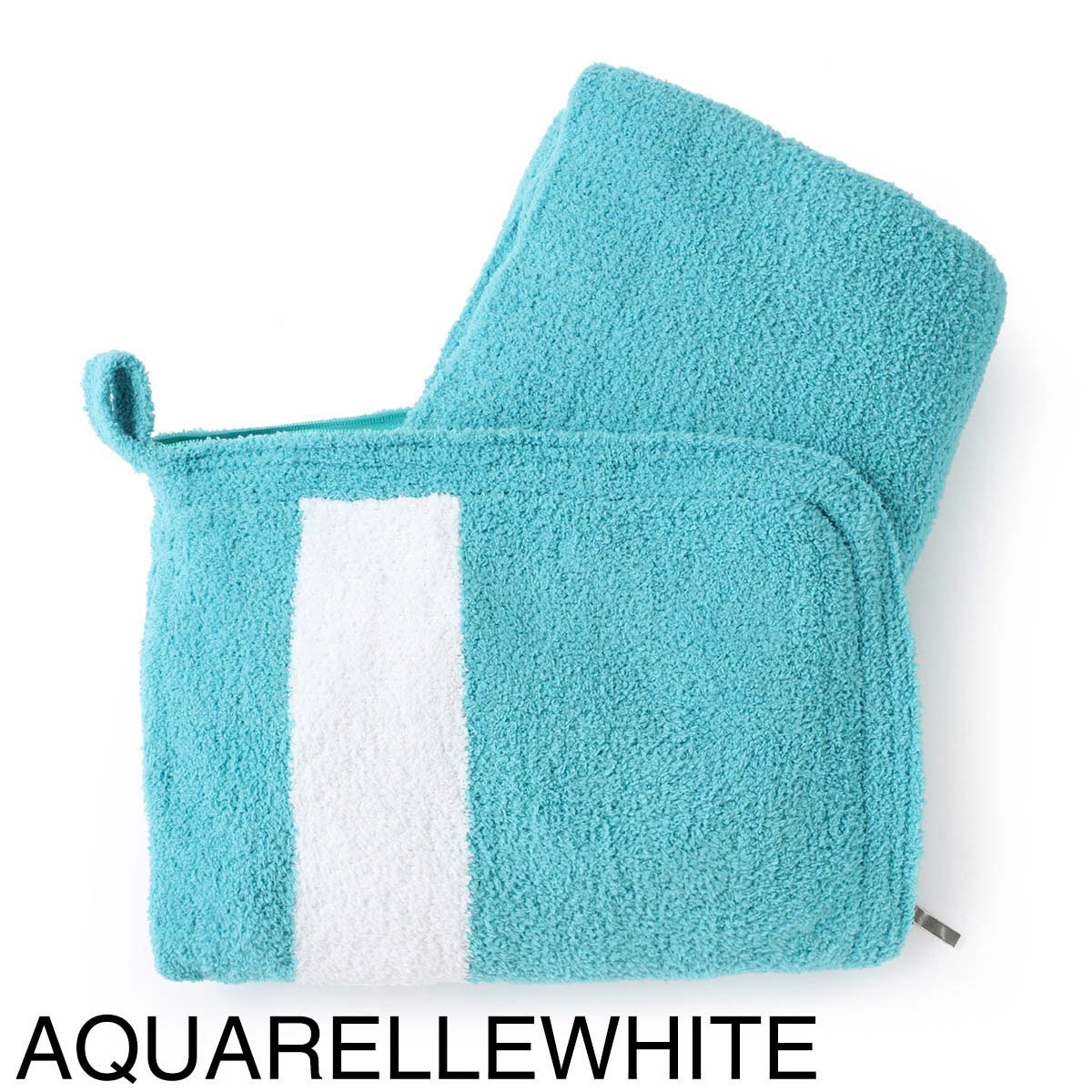 Kashwere カシウエア トラベルブランケット/THROW MINI IN STRIPED POUCH TBP-01 AQUARELLEWHITE Kashwere カシウエア トラベルブランケット/THROW MINI IN