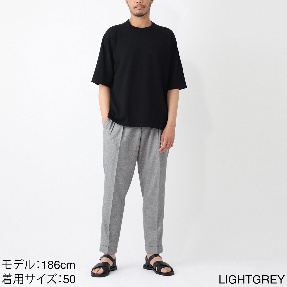 【アウトレット】【ラスト1点】BERWICH ベルウィッチ ツープリーツ スラックス/OCCHIO DI PERNICE メンズ