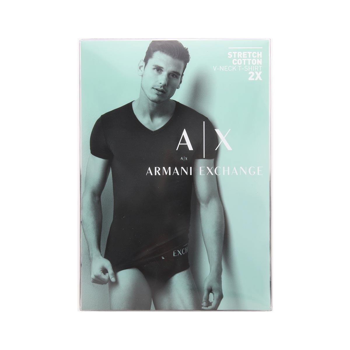 ARMANI EXCHANGE アルマーニエクスチェンジ Vネック アンダーTシャツ 2枚セット【返品交換不可】 メンズ