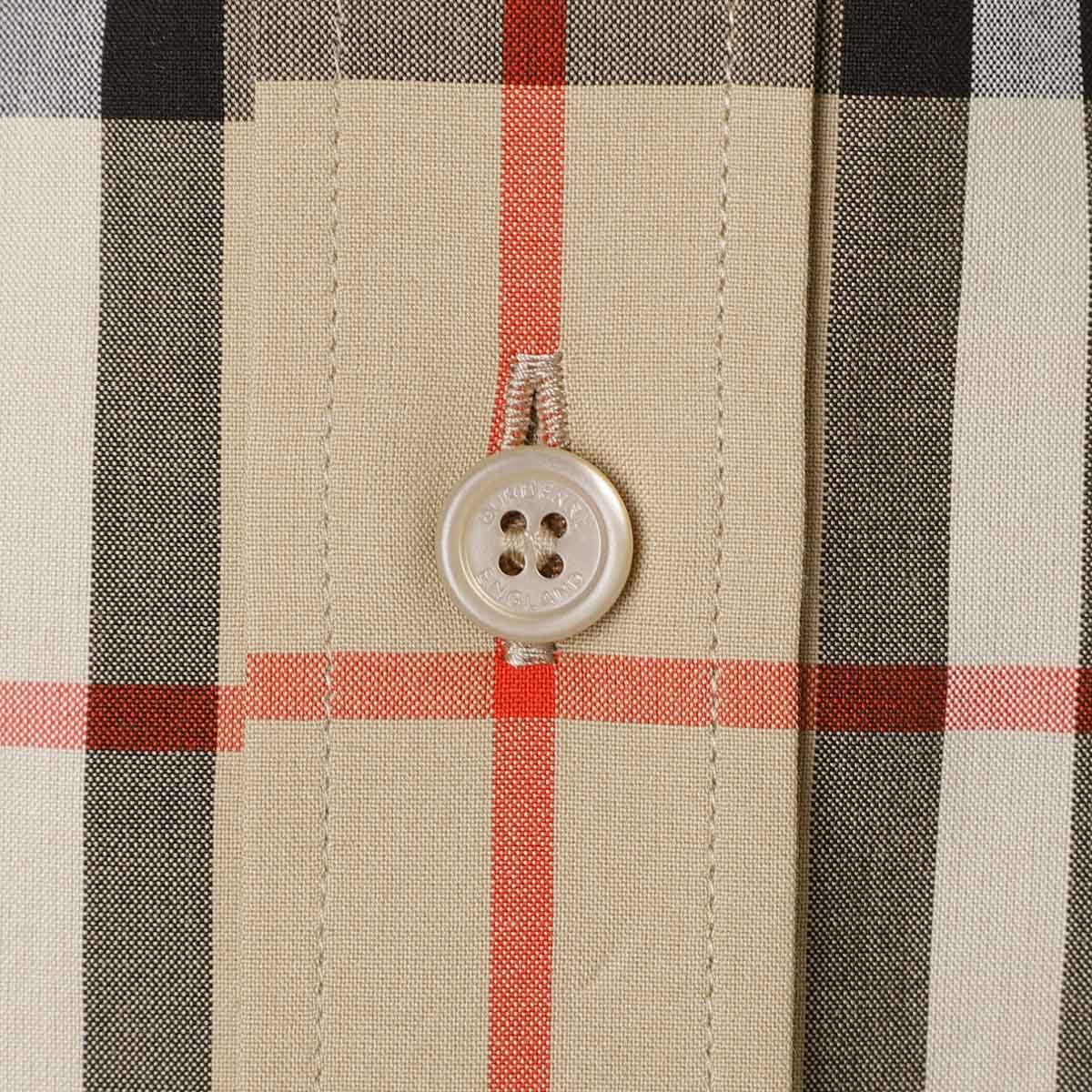 【BURBERRYBRIT】総柄長袖シャツ BURBERRY (バーバリー) オーガニックコットン 総柄チェック レギュラー