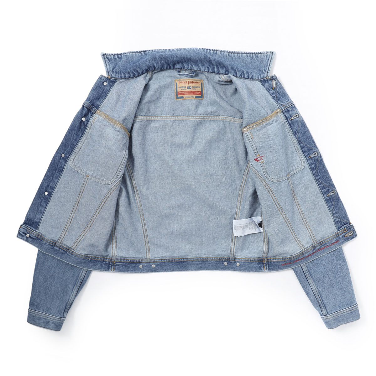 Diesel デニムジャケット デニムブルー Men's Zipped racer jacket in Denim | Blue | Diesel