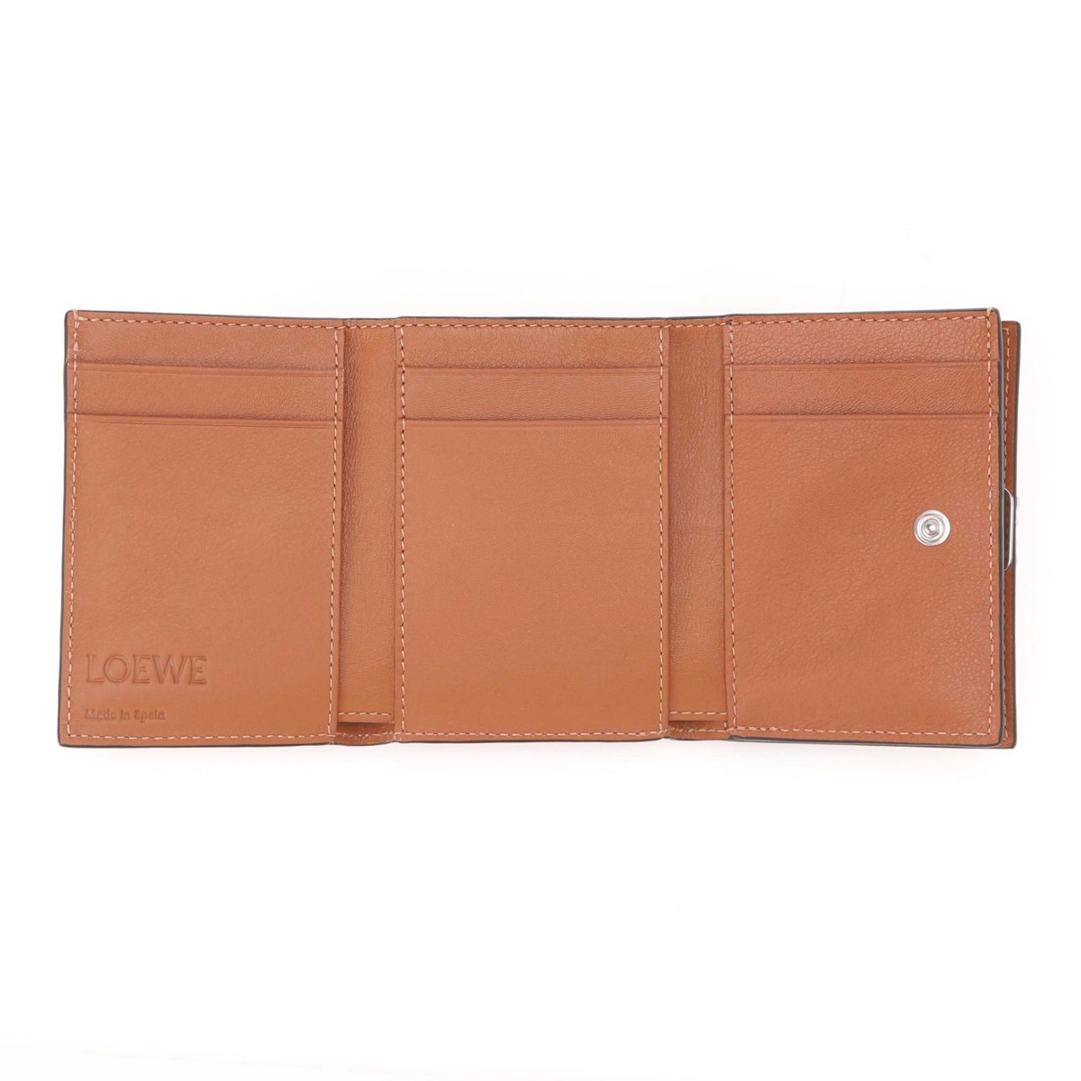 LOEWE - アナグラム 三つ折り財布 / pebble grain calfskin LOEWE ロエベ 3つ折り財布 小銭入れ付き/ANAGRAM PEBBLE GRAIN