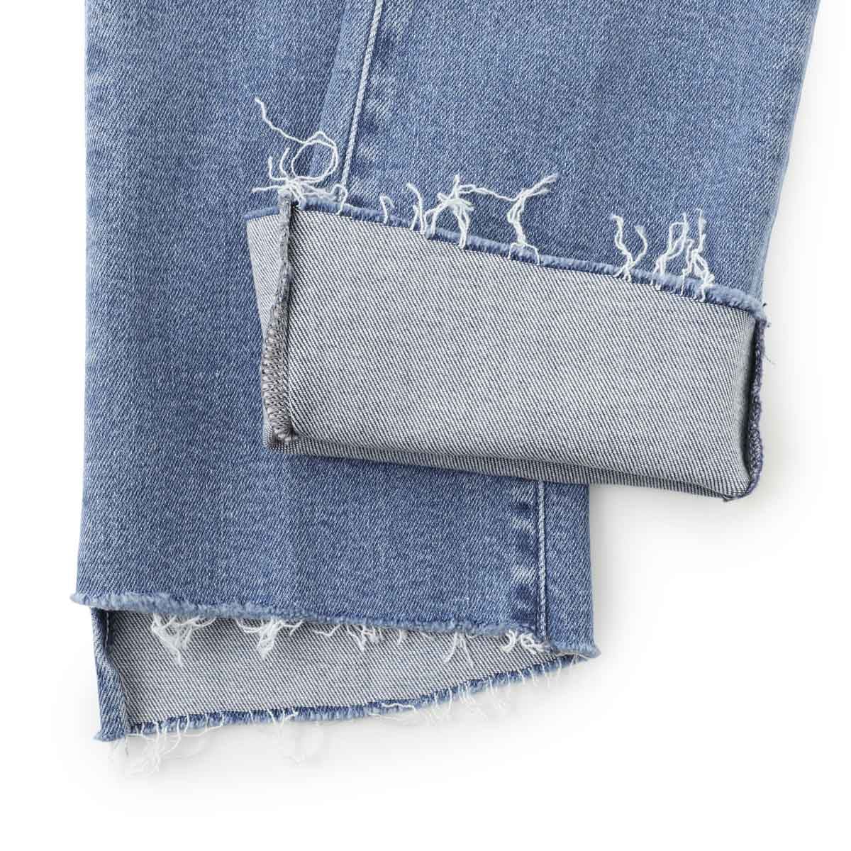 MOTHER マザー ジップフライジーンズ/フレアジーンズ/THE INSIDER CROP STEP FRAY ストレッチ フレア デニムパンツ クロップド丈 切りっぱなし レディース