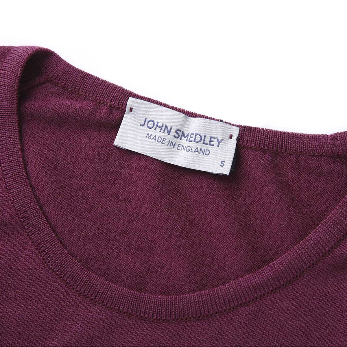 JOHN SMEDLEY ジョンスメドレー クルーネックセーター/GERANIUM エクストラファインメリノウール 30ゲージ SLIM FIT レディース