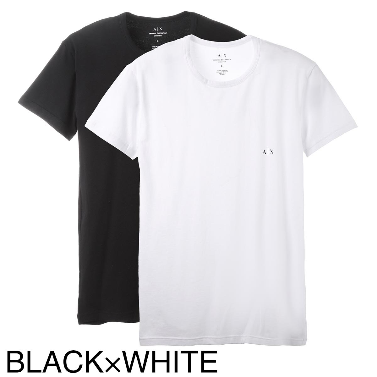 ARMANI EXCHANGE アルマーニエクスチェンジ クルーネック アンダーTシャツ 2枚セット【返品交換不可】 メンズ