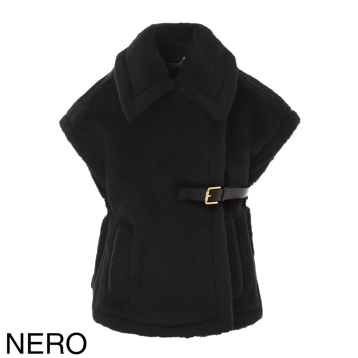 Max Mara マックスマーラ ケープ/ポンチョ/NEWABAVO1 ニューアバボ テディベア ケープ ファー ボア レディース