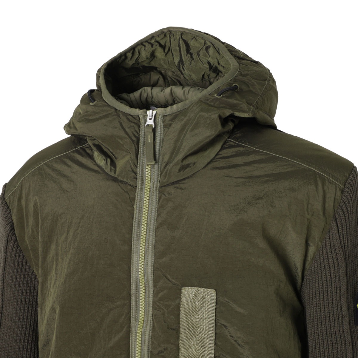 STONE ISLAND ストーンアイランド 中綿入りフーデッドブルゾン/44134 NYLON METAL IN ECONYL REGENERATED NYLON WITH PRIMALOFT-TC AND KNIT メンズ