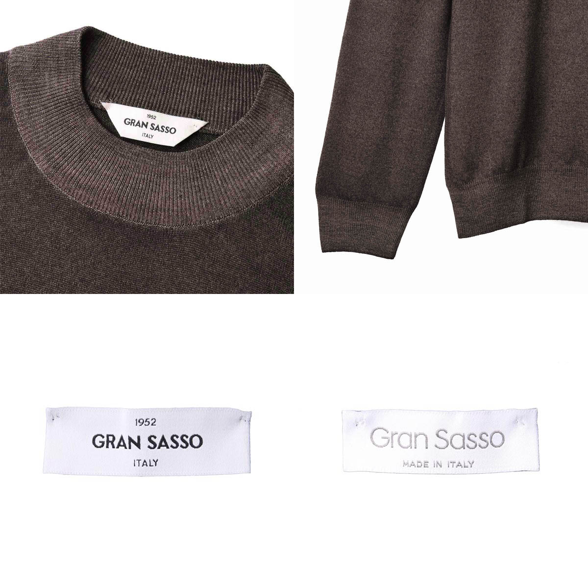 Gran Sasso グランサッソ モックネック ニット/LUPPETTO M/L VINTAGE【大きいサイズあり】 メンズ